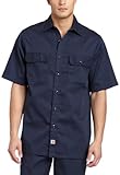 CarharttメンズBig & Tall Twill Short Sleeve Work Shirtボタンフロント US サイズ: 3L カラー: ブルー
