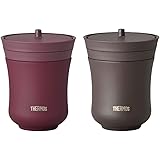 サーモス 保温湯呑み 2点セット JCZ-200 KUR 栗 + JCZ-200 AZ あずき