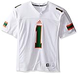 Miami Hurricanes NCAA AdidasホワイトOfficial Away # 1レプリカフットボールジャージーユース用 オレンジ