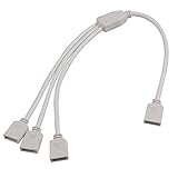 niceeshop(TM) RGB LEDフレキシブルストリップ4ピンFemale To 3 Femaleコネクタケーブル(ホワイト)