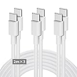 【2024最新型】タイプc ケーブル 2M 3本セット 2M x 3 USB Type C ケーブル 100W 5A PD QC 4.0対応 急速充電 高速データ転送 USB Cケーブル タイプC 充電ケーブル iPhone15シリーズ充電ケーブル