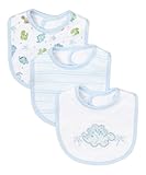 Spasilkベビー新生児3 Pack Teething Bibs カラー: ブルー