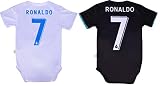 World Cup Baby Cristiano Ronaldo # 7 Real Madrid Soccer Jersey Onesieベビー乳児と幼児ロンパースプレミアム品質 – ホームand A