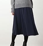 Angeliebe エンジェリーベ 産前 産後 対応 ツイル ボリューム ギャザー スカート フリー ネイビー