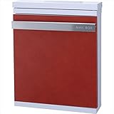 丸三タカギ　郵便ポスト　スタッポ　名入れなし　STP-W-6 サテンホワイト／レザーレッド