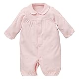 西松屋 EFD スムース襟付き長袖コンビドレス（ドット・ラメ総柄）【新生児50-60cm】 新生児 ピンク