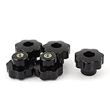 uxcell スターノブ　星ハンドル　M6 x 30mm　ブラック　5個