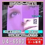 【夏冬両用透明遮熱】UVA紫外線（400nmまで）カットするU4-6580　（1524mm巾）　30mロール販売