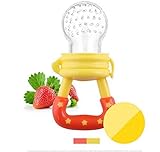 Teether Holder Best for Sore Gums Pain Relief Eco Friendly BPA Free Freezer Safe Baby Fresh Fruit An