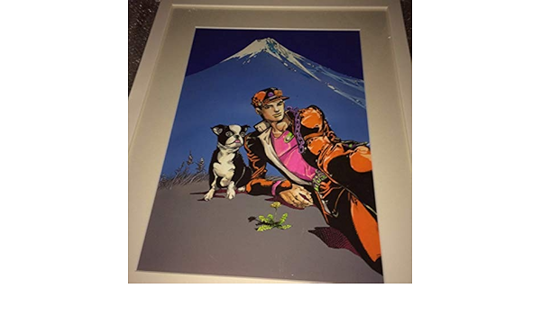 送料無料 新品 ジョジョの奇妙な冒険 ジョジョ展 複製原画 空条承太郎 イギー 荒木飛呂彦 絵画 タペストリ