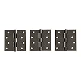 Squareコーナードアヒンジ4インチ× 4、オイルはブロンズ 3 Pack of Door Hinges 20-2614