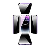 CIELIA [ iPhone 16Pro 対応] 360度 覗き見防止 ブルーライトカット 強化ガラス フィルム 保護フィルム ガラスフィルム 光沢 指紋防止 飛散防止 硬度9H 自動吸着 耐衝撃 全面保護 iPhone 16 Pro 16プロ