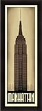 Manhattan by Steve Forney Empire State Building Landmarkアートプリントフレーム付き