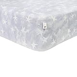 Burt's Bees Baby - Watercolor Star Fitted Crib Sheet 100% Organic Crib Sheet for Standard Crib and T