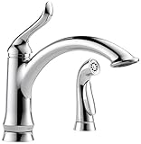 Delta 4453-DST Linden Single Handle Kitchen Faucet with Spray, Chrome [並行輸入品]