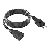 KOZUMUWAN 電源タップ ACアダプタ用電源延長コード 1個口 ブラック トラッキング 火災予防絶縁キャップ付き スイングプラグ 延長コード 屋内用 フリープラグ 180度回転プラグ 2ピンプラグ接続可能 メス-オス (2m, ブラック)