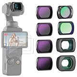 NEEWER NDフィルターセット(6枚)&0.75X広角レンズ コンパチブル DJI Osmo Pocket 3 ND16 ND32 ND64 ND256 CPLフィルター ブラック拡散1/4フィルター 2倍マクロレンズ スクリーンプロテクター付き 偏光フィルター 減光フィルター 映画効果フィルター FL-B17