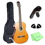 クラシックギター アコースティック Strong Windストラップ ピック クロス ソフトケース付属 (39インチ)