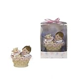 Lunaura Baby Keepsake - Set of 12 Boy Baby in Basket Favors - Pink by Lunaura