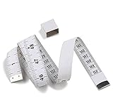 Erasky® フレックス巻き尺　テーラーメジャー 　クロス定規　裁縫道具　150cm/60インチホワイト　ブラック　柔軟 (ホワイト)