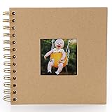 Copeflap アルバム スクラップブック 手作り 写真 台紙 切り抜き窓付き 175×175mm 20枚 (ナチュラル)