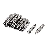 uxcell　プラスドライバービット　シルバートーン　6mmヘッドサイズ　30mm長　20本入り