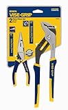 アーウィンバイスグリップ586-2078703 2ピースプロプライヤーセット6 Inchlongノーズ-10インチグルーヴジョー