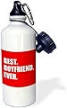 ローズWB 179710 _ 1ブルーBest Boyfriend Everテキスト記念日バレンタインデーのギフトスポーツウォーターボトル、21オンス、ホワイト