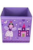 キュートなパープルプリンセス城Collapsible Storage Organizer by Clever Creations |折りたたみストレージキューブのベッドルーム&リビングルーム|完璧なサ
