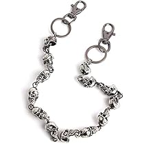 Amazon | ウォレットチェーン 腰紐 シンプル鎖チェーン ドクロ