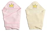 アレックスユール 生態綿 赤ちゃん おくるみ ふんわり ベビー ブランケット 春と夏 出産祝いに ギフトボックスの包装(2枚セット)-ピンク/黄