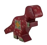 エンボスレザーカラフルT - Rex Dinosaurコインバンク貯金箱 レッド BEN68-RD