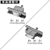 アルミサッシ取替戸車 T17(A)-25型 Φ25丸型コマ 平行型/切込穴型用下框 5個入り