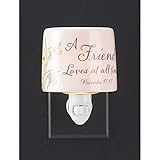A Friend Loves Proverbs 17 : 17イエローLilly 4 X 5セラミックプラグインナイトライト装飾