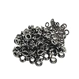 Harvestmart レザークラフト ハトメ セット はとめ パーツ 100セット (両面ハトメ 3mm 100set, アンティークブラック)