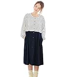 Angeliebe エンジェリーベ マタニティ パジャマ 授乳口付き T/C天竺 ボーダー × 無地 ネグリジェ 妊婦服 産前 産後 前開き 出産準備 L アイボリー 22223 22223170