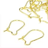 jusworkjuswork(ジャスワーク) キドニーフック ピアス金具 シルバー 20個セット ハンドメイド アクセサリーパーツ 国内検品 フックピアス用金具 DIYアクセサリー 材料 手作りピアス 金色パーツ