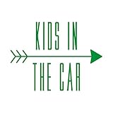kids in car カッティング ステッカー Sサイズ グリーン 緑