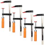 PORAXY 改良版 F型 クランプ 樹脂製クリッブ 50mm×200mm DIY 木工 強力固定 木材 工作 木工 溶接作業用 作業用 切削作業 締付 接着作業 仮組み ４本セット DIY工具 日本