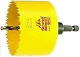 Starrett ADCH0314 Professional HSS Bi-Metal Dual Pitched Hole Saw with Arbor, 3-1/4, 83 mm Diameter 