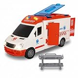ArtCreativity 救急車おもちゃトラック 子供用 ライト&サイレン 摩擦式 1/16スケール 救急車 救急車 救急車 3-8歳の子供用救急車 取り外し可能なストレッチャー付き ドアが開いている