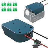 【2個入り】バッテリーアダプター マキタ 18V コンバーター ヒューズ＆スイッチ付き マキタ 18v BL1830 BL1840 BL1850 BL1860 18 Vバッテリー対応 14ゲージワイヤー付き、DIYライドオントラック、ロボット工学、RC玩具、ワークライト用グッドパワーコンバーター