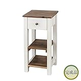 サイドテーブル テーブル 収納 棚 カントリー調サイドテーブル ML-10