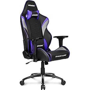 AKRACING ゲーミングチェア デスクチェア 勉強机 勉強椅子 学習机 学習椅子 パープル 紫 OVERTURE 高耐久PUレザー 180度リクライニング 在宅 リモート 5年保証