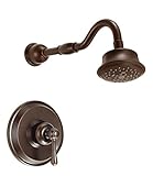 Danze D512657BRT Opulence Single Handle Shower Trim Kit with Efficient Flow Showerhead, Tumbled Bron