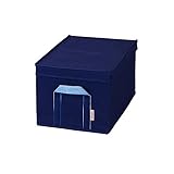 収納ボックス フタ付き おしゃれ 収納box 布 引き出し ルミナス ストレージボックス ラック内収納ボックス 幅26.5×奥行43×高さ21cm ネイビー LSB2643NV