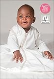 Bubbaroo Joey Swag Sleep Bag - Light-weight 0.5TOG (White with Stone Binding) 0-6 Months by Bubbaroo