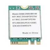 無線LANカード 、RTL8852BE 1800Mbps WiFi カード Bluetooth 5.2 ラップトップおよびデスクトップ用のwifi モジュール MU MIMO 2.4Ghz 5Ghz M.2 ネットワークモジュール、Windows10/11 64ビット 対応