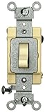 Leviton 1224-SI 20 Amp 120/277 Volt Toggle 4-Way AC Quiet Switch Heavy Duty Grade Grounding Ivory [並