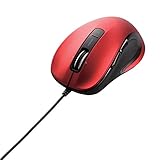 エレコム 有線マウス レーザー 5ボタン Mサイズ レッド M-LS15ULRD